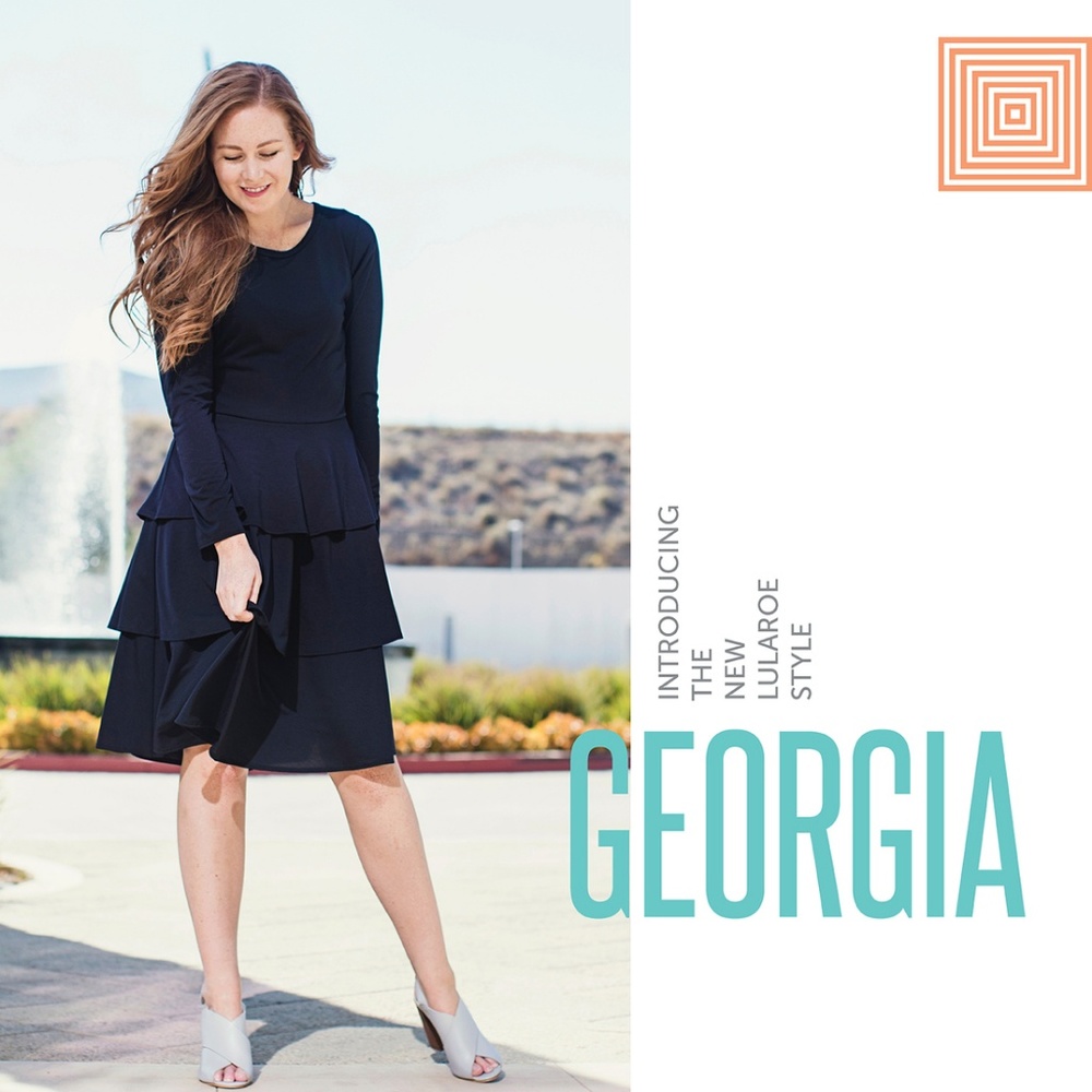 LuLaRoe Georgia Dress Solid Black New